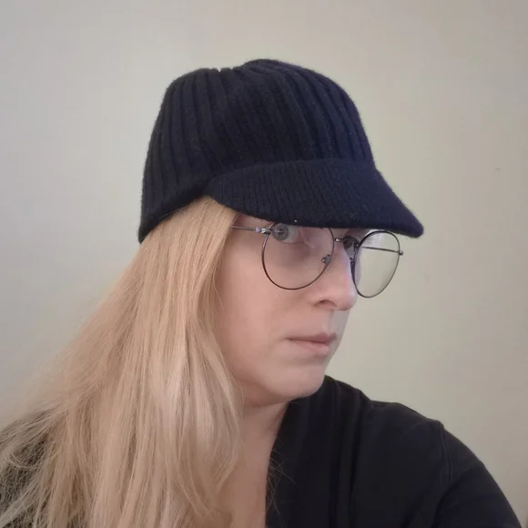 Fjallraven Blue Ribbed Knit Balaclava Hat - Picture 4 of 5